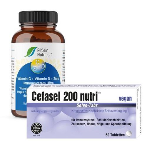 CEFASEL 200 nutri Selen 60St + VITAMIN C+D+Zink Ultra 120St 180 St
