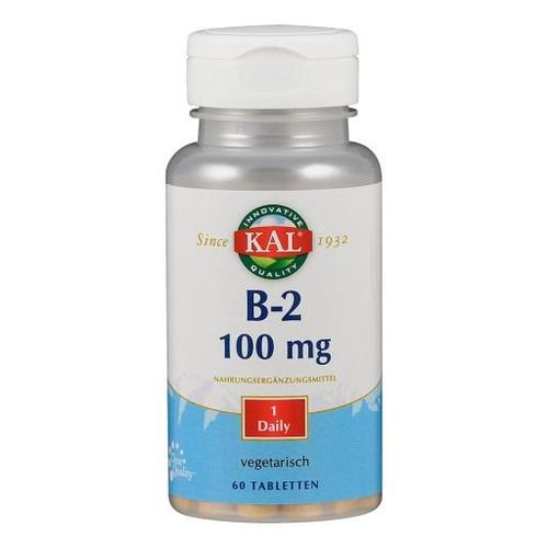 VITAMIN B2 RIBOFLAVIN 100 mg KAL Tabletten 60 St