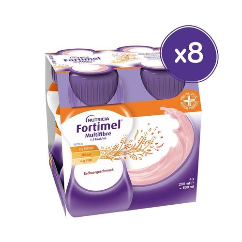 FORTIMEL Multifibre 1.5 kcal Erdbeergeschmack 32X200 ml
