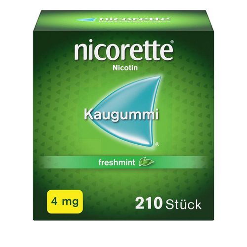 nicorette 4mg Nikotinkaugummi freshmint zur Rauchentwöhnung 210 St