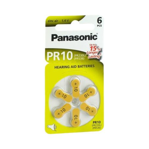BATTERIEN f.Hörgeräte Panasonic PR10 6 St
