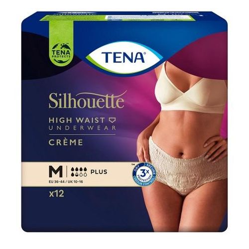 TENA SILHOUETTE Plus M creme Inkontinenz Pants 4X12 St