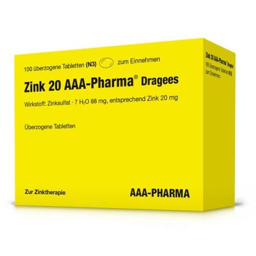 ZINK 20 AAA-Pharma Dragees 100 St