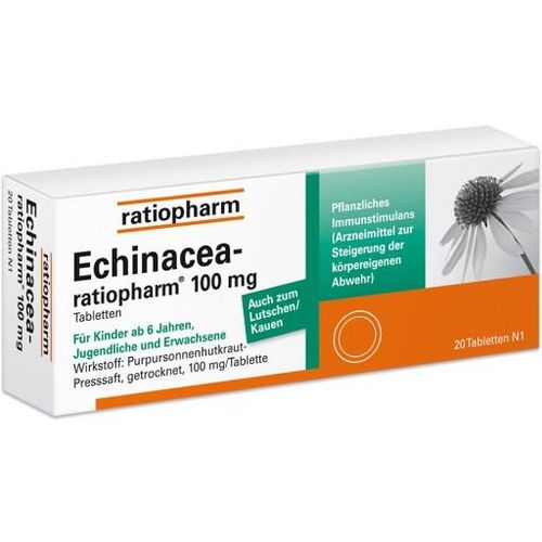 ECHINACEA-RATIOPHARM 100 mg Tabletten 20 St