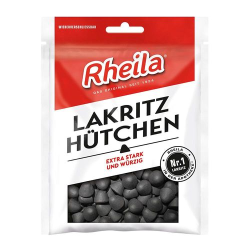 RHEILA Lakritz Hütchen Gummidrops mit Zucker 90 g