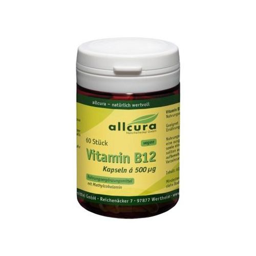 VITAMIN B12 A 500 µg Methylcobalamin Kapseln 60 St