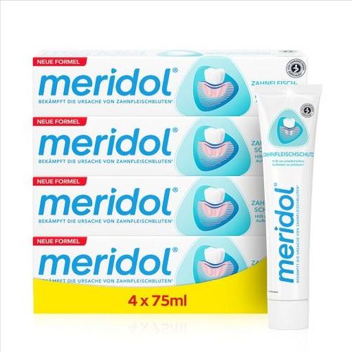 meridol 4x 75ml Zahnfleischschutz Zahnpasta bei Zahnfleischbluten 300 ml