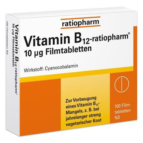 VITAMIN B 12 ratiopharm 10 µg Filmtabletten 100 St