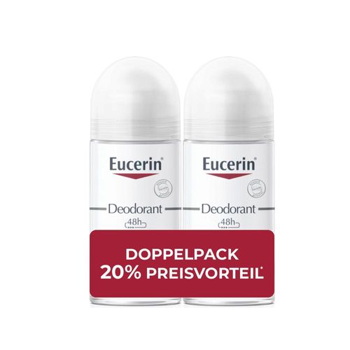EUCERIN Deodorant Roll-on 0% Aluminium Doppelpack 2X50 ml