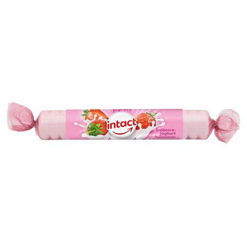 INTACT Traubenzucker Rolle Erdbeere Joghurt 40 g