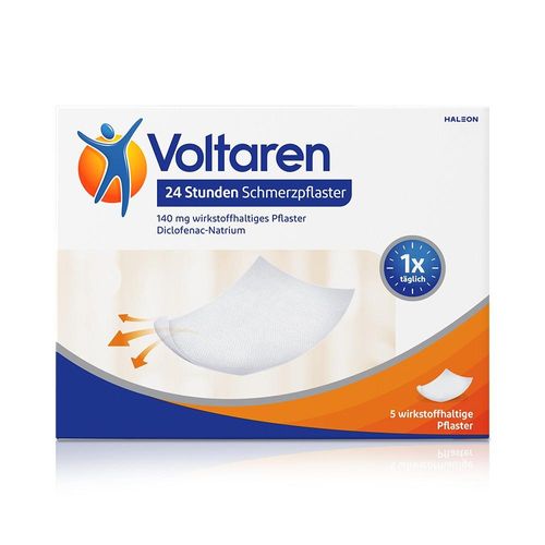 Voltaren 24 Stunden Schmerzpflaster mit Diclofenac 5 St