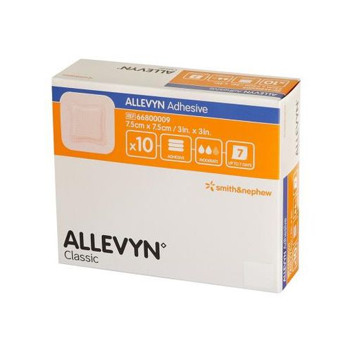 ALLEVYN Adhesive 7,5x7,5 cm haftende Wundauflage 10 St