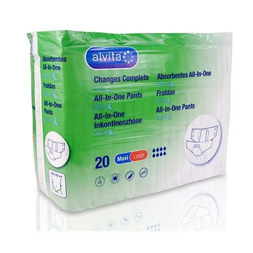 ALVITA All-in-One Inkontinenzhose maxi med.Nacht 20 St