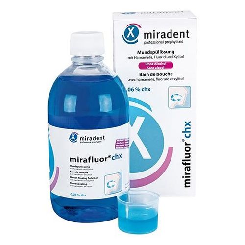 MIRADENT Mundspüllösung mirafluor CHX 0,06% 500 ml