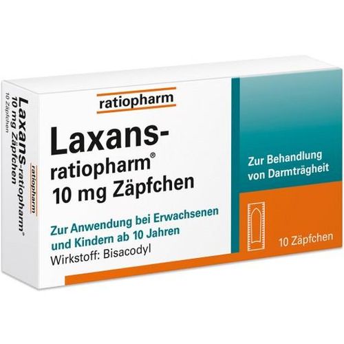 LAXANS-ratiopharm 10 mg Zäpfchen 10 St