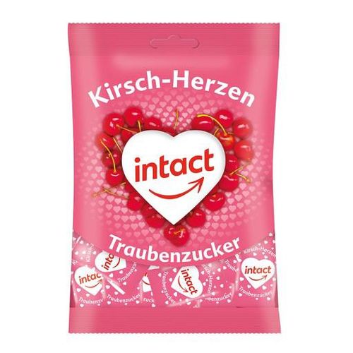 INTACT Traubenzucker Beutel Herzen 75 g