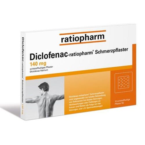 DICLOFENAC-ratiopharm Schmerzpflaster 10 St