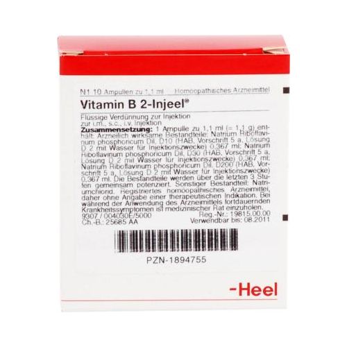 VITAMIN B2 INJEEL Ampullen 10 St