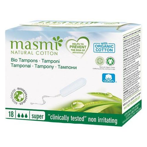 BIO TAMPONS Super 100% Bio-Baumwolle MASMI 18 St