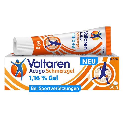 Voltaren Actigo Schmerzgel mit 1% Diclofenac, Schmerzlinderung 60 g