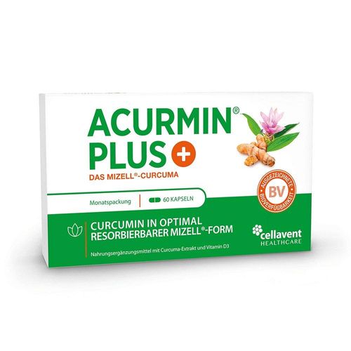 Kurkuma Kapseln mit Curcumin in Mizell-Formel – Acurmin PLUS 60 St