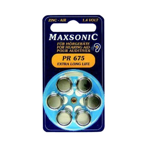 BATTERIEN f.Hörgeräte Maxsonic PR675 6 St