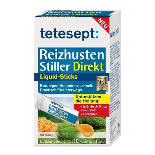 TETESEPT Reizhusten Stiller Direkt Liquid Sticks 10 St