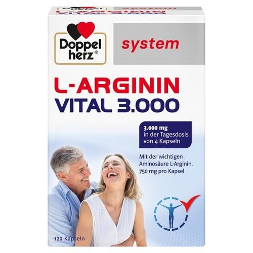 DOPPELHERZ L-Arginin Vital 3.000 system Kapseln 120 St