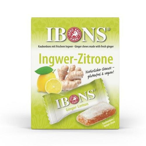 IBONS Ingwer Zitrone Box Kaubonbons 60 g