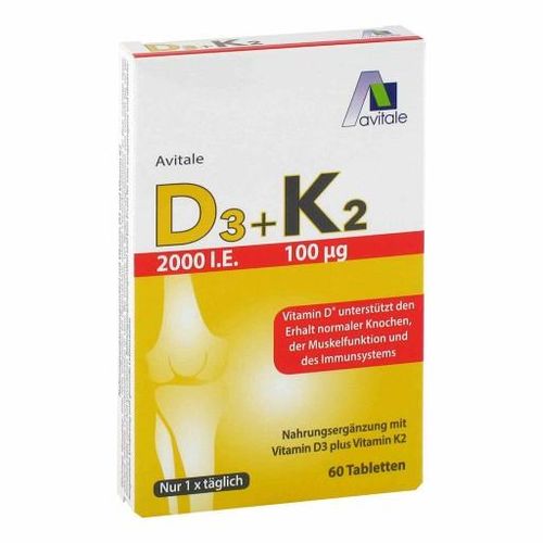 Vitamin D3+K2 2000 I.E. 60 St