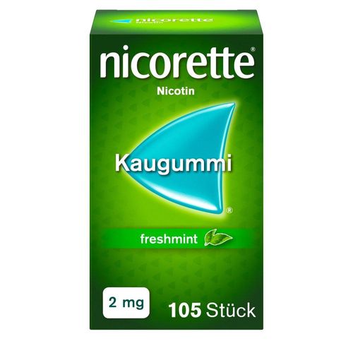 nicorette 2mg Nikotinkaugummi freshmint zur Rauchentwöhnung 105 St