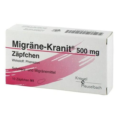 MIGRÄNE KRANIT 500 mg Zäpfchen 10 St