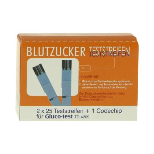 GLUCO TEST Blutzuckerteststreifen 50 St