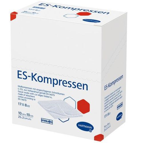 ES-KOMPRESSEN steril 10x10 cm 8fach 25X2 St
