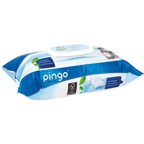 FEUCHTTÜCHER Baby Pinguin PINGO SWISS 80 St