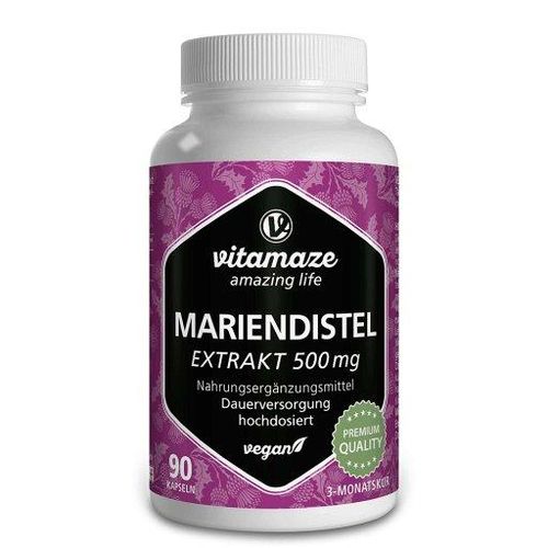 MARIENDISTEL 500 mg Extrakt hochdosiert vegan Kps. 90 St