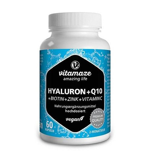HYALURONSÄURE 200 mg hochdos.+Coenzym Q10 vegan 60 St
