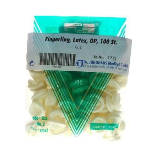 FINGERLING OP Latex Gr.2 gerollt 100 St