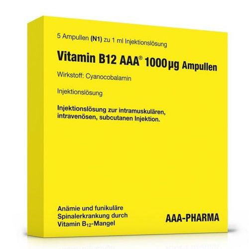 VITAMIN B12 AAA 1000 µg Ampullen Injektionslsg. 5X1 ml