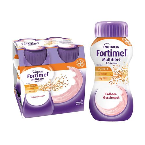 FORTIMEL Multifibre 1.5 kcal Erdbeergeschmack 4X200 ml