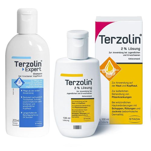 Terzolin Lösung+Terzolin Shampoo trockene Kopfhaut 300 ml