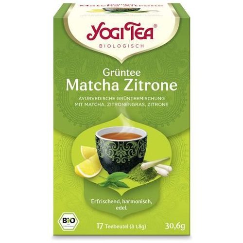 YOGI TEA, Grüntee Matcha Zitrone,Grüner Bio-Tee Filterbeutel 17X1.8 g