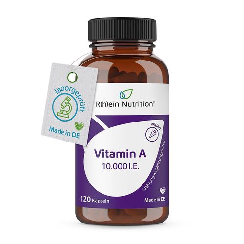 VITAMIN A 10000 I.E. hochdosiert + vegan 120 St