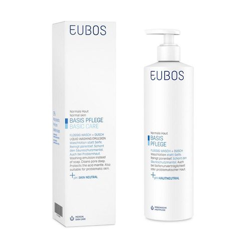 EUBOS BASIS PFLEGE FLÜSSIG WASCH + DUSCH mit Dosierspender 400 ml