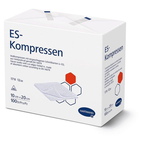 ES-KOMPRESSEN unsteril 10x20 cm 12fach 100 St