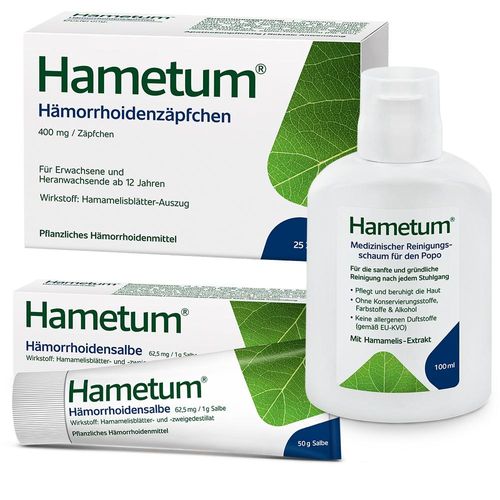 HAMETUM HAEMORRHOIDEN SALBE+ZÄPFCHEN+REINIGUNG 1 St