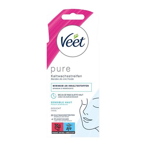 VEET Kaltwachs-Streifen Gesicht 20 St