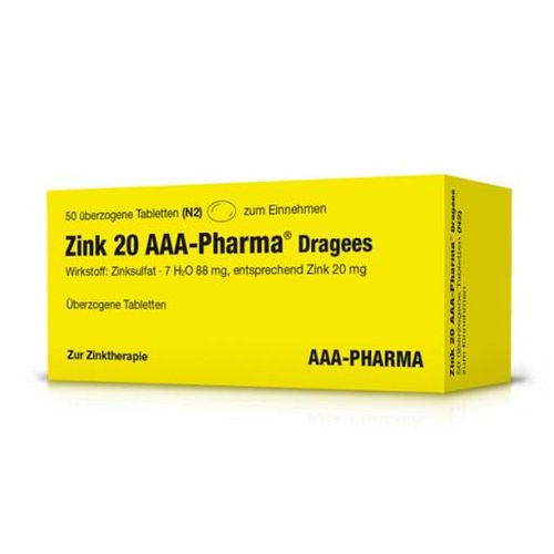 ZINK 20 AAA-Pharma Dragees 50 St