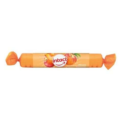 INTACT Traubenzucker Rolle Pfirsich 40 g