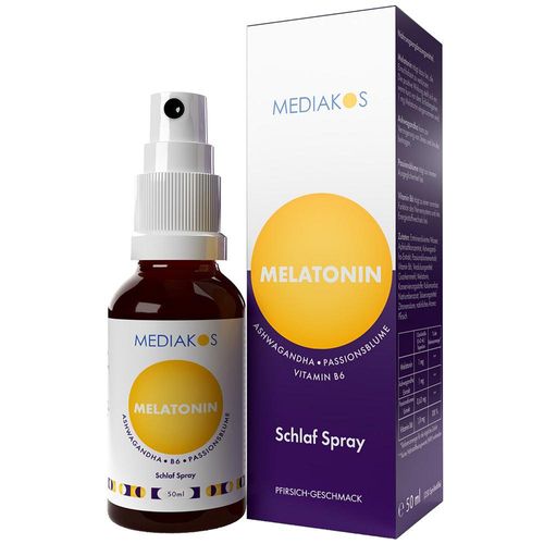 MELATONIN ASHWAGANDHA Mediakos Schlaf Spray vegan 50 ml